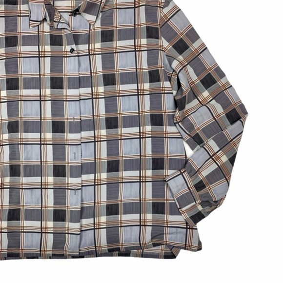 (Up To 50% Off SALE) Alia Button Down Plaid Longsleeve Top - Picture 3 of 3